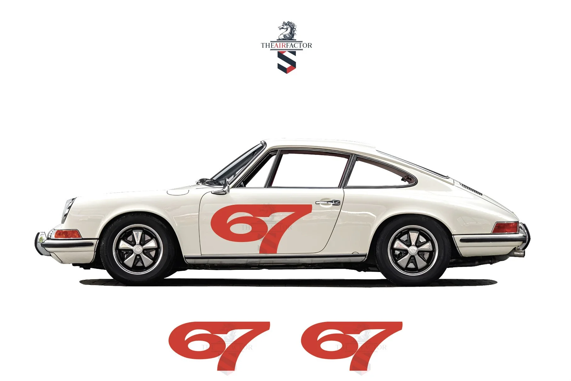 トライバルデザイン ボディボード The Air Factor-Large Decals, side stripes, door decals, Porsche